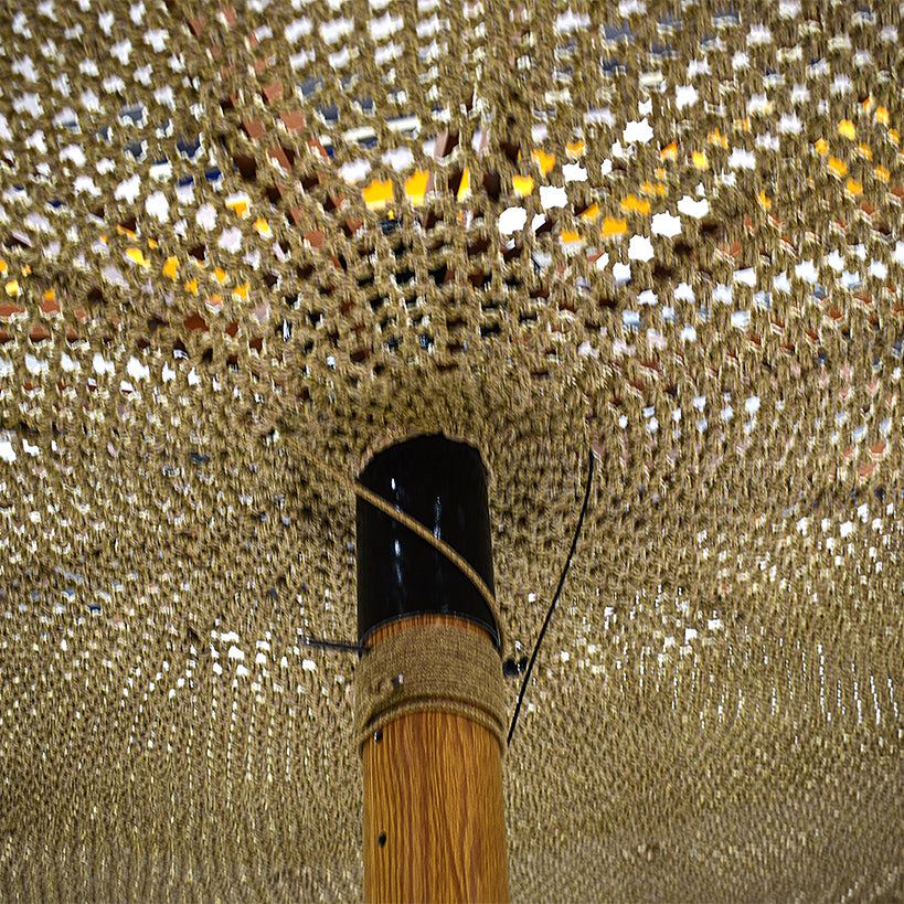 INSIDE OUT ROPE MACRAME UMBRELLA WITH OAK WOOD FRAME Φ350 |H260 CM