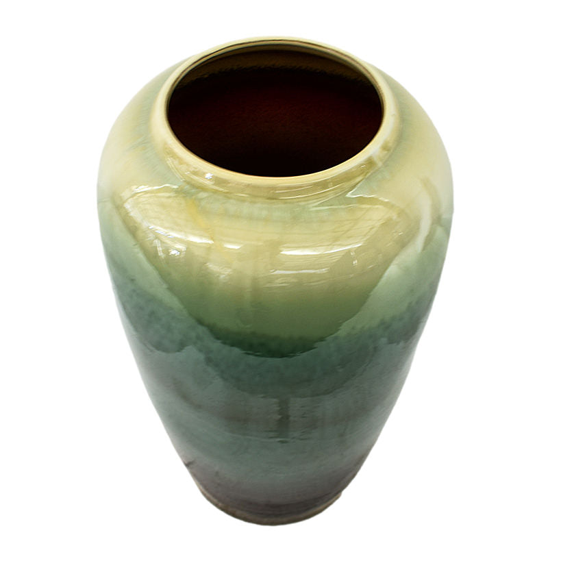 Terracotta Green Pattern Planter – Artistic Touch for Your Greenery ✨