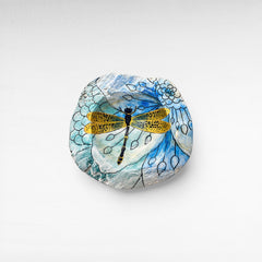 HANDPAINTED TEAK BOWL - Chora Mykonos