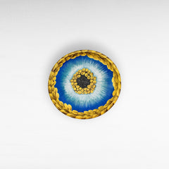 HANDPAINTED TEAK BOWL - Chora Mykonos