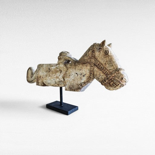 ANTIQUE WOODEN RIDER - Chora Mykonos