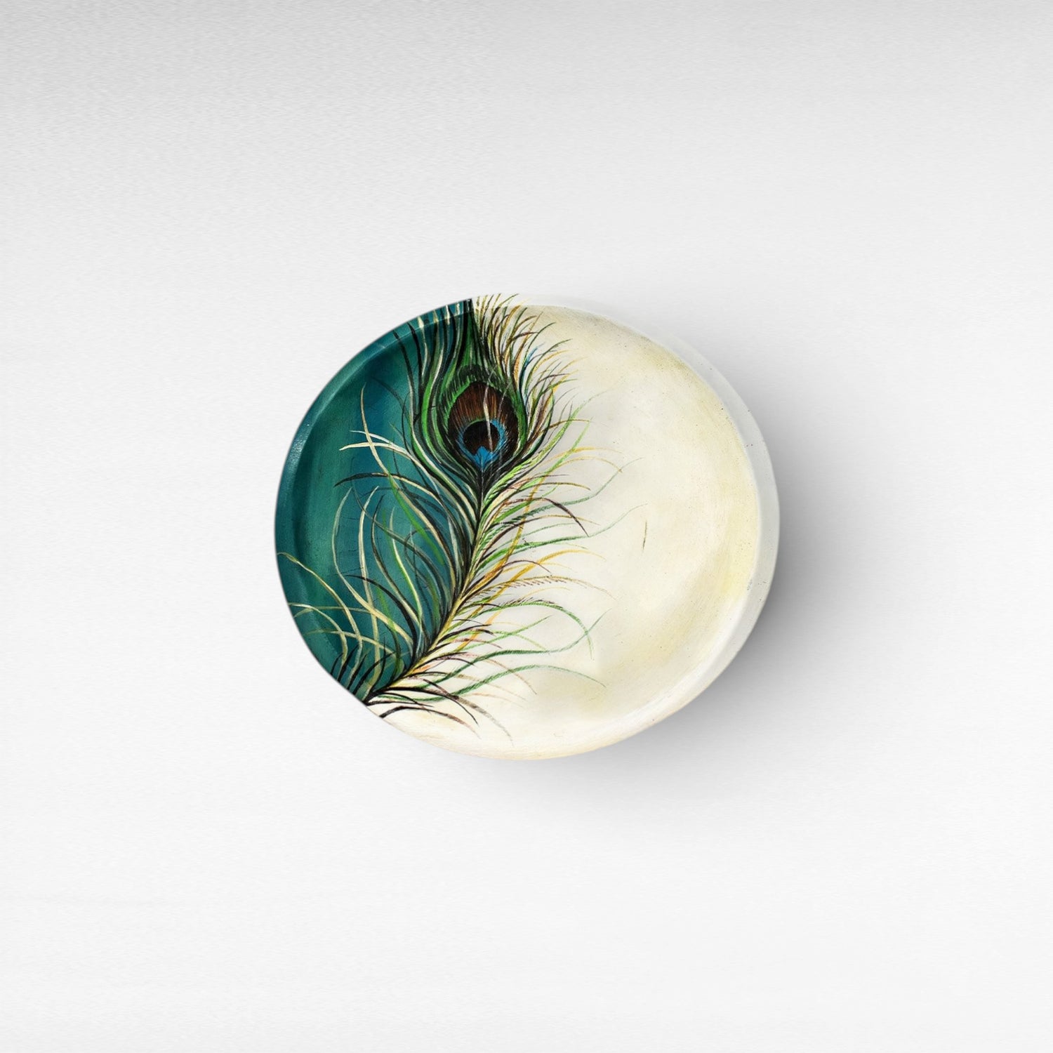 BOWL TEAK WOOD HANDPAINTED - Chora Mykonos