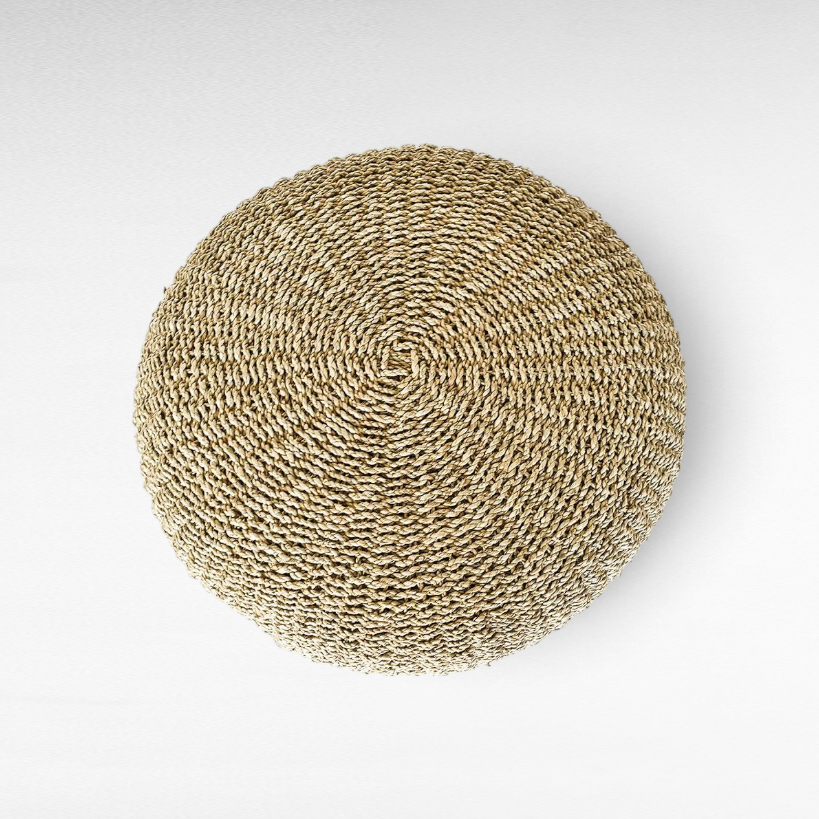 POUF NATURAL 80CM - Chora Mykonos