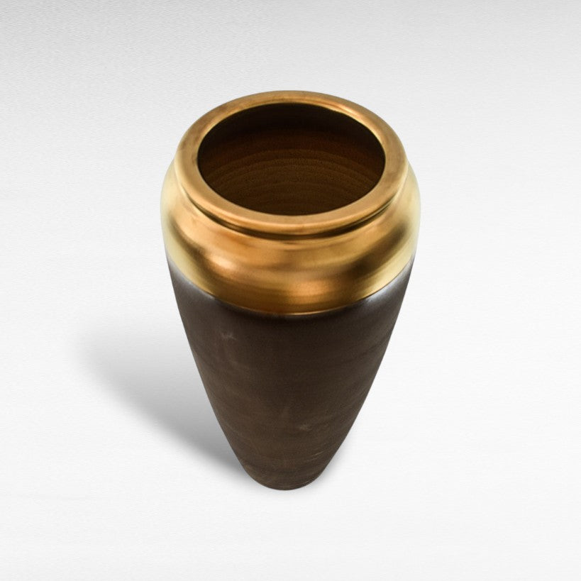 CERAMIC PLANTER WITH ENAMEL PAINTING Φ40 |Η120 CM
