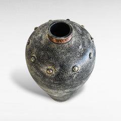 POT WITH COPPER RING - Chora Mykonos