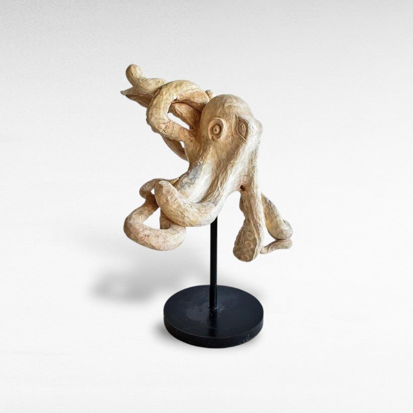 OCTOPUS HANDCARVED TEAK WOOD - Chora Barefoot Luxury Living
