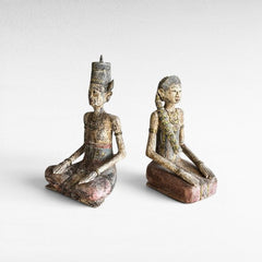 SITTING COUPLE - SET OF 2 MAN: 45x35x85cm, WOMAN: 27x37x65cm - Chora Mykonos
