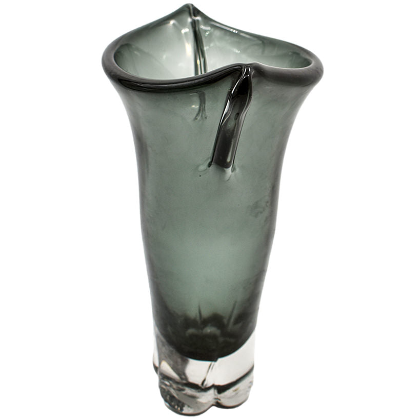 DARK GREY CRYSTAL MODERN VASE