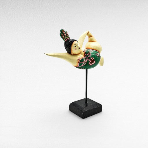 WOODEN BALLERINA 25x10x28cm - Chora Mykonos