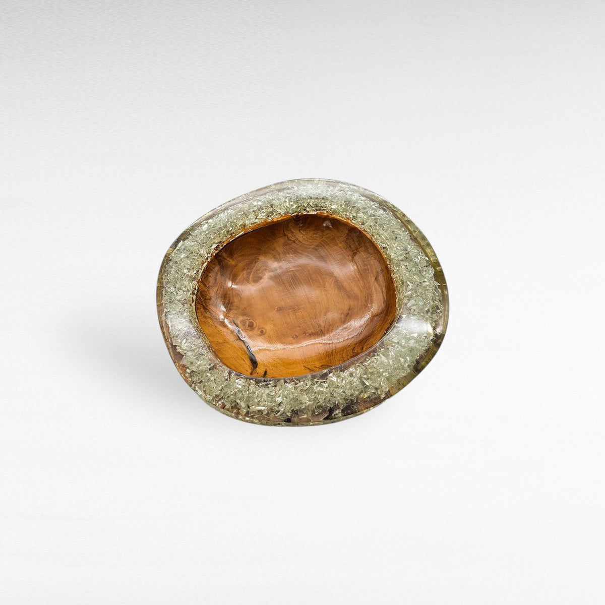 TEAK BOWL RESIN WHITE 34x35x6cm - Chora Mykonos