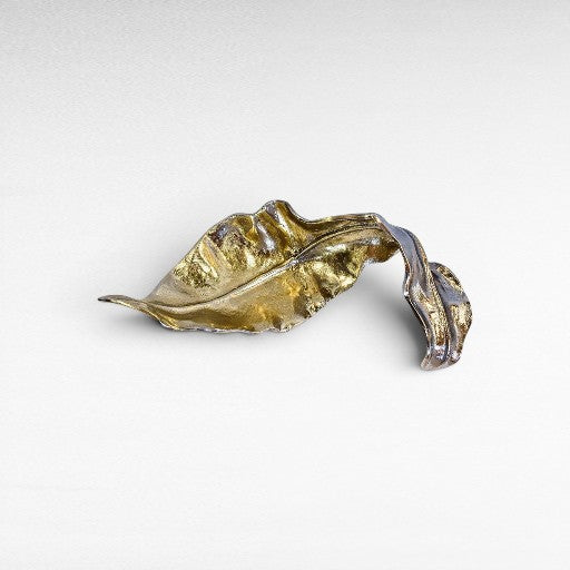 GOLDEN ALUMINIUM LEAF SCULPTURE 51x29x16 CM - Chora Mykonos