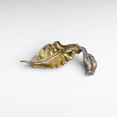 GOLDEN ALUMINIUM LEAF SCULPTURE 51x29x16 CM - Chora Mykonos