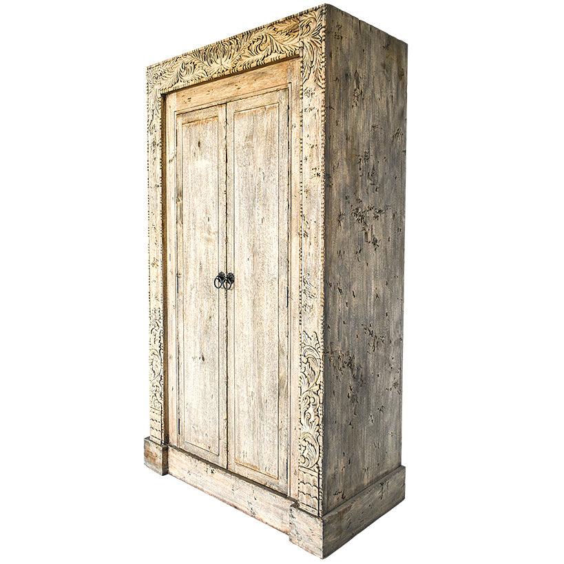 CUPBOARD CABINET OLIVE COLOR AND DURIAN WOOD 110x60x200