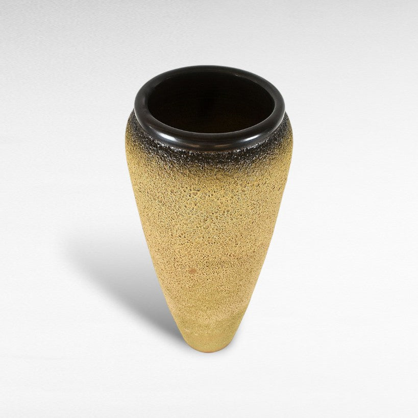 CERAMIC PLANTER WITH ENAMEL PAINTING Φ40 |Η120 CM