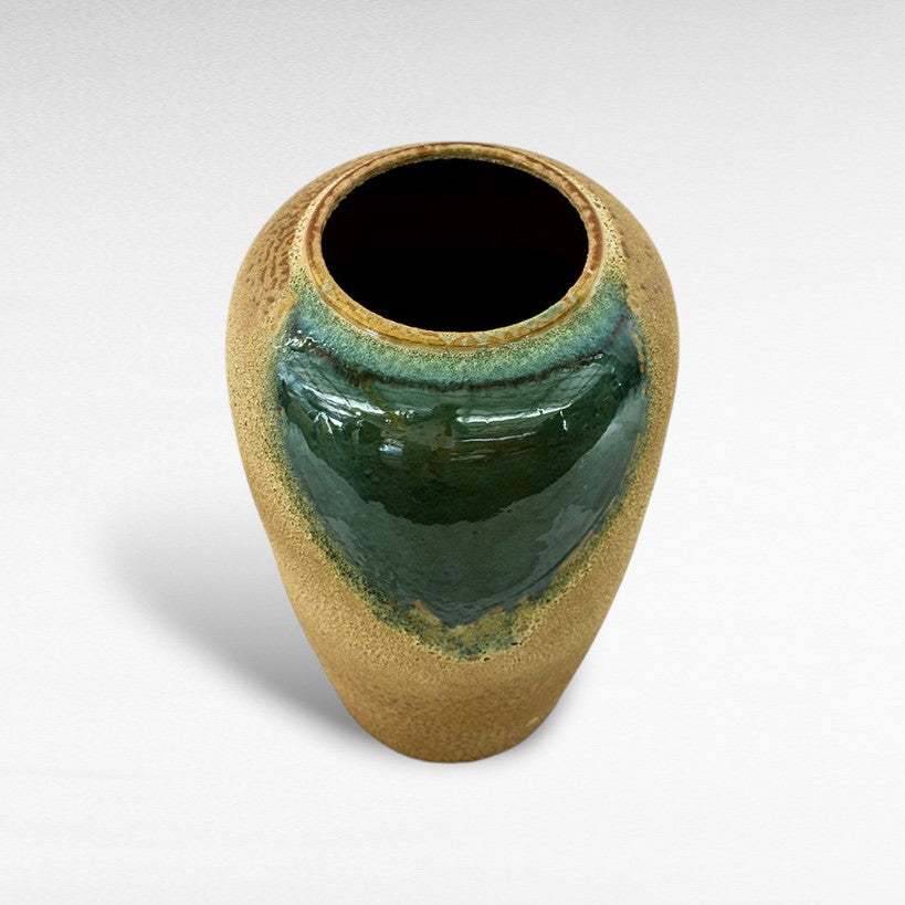 CERAMIC PLANTER WITH ENAMEL PAINTING Φ40 |Η60 CM