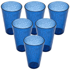 DEEP BLUE SYNTHETIC CRYSTAL DRINK GLASS 9x9x14cm - Chora Mykonos