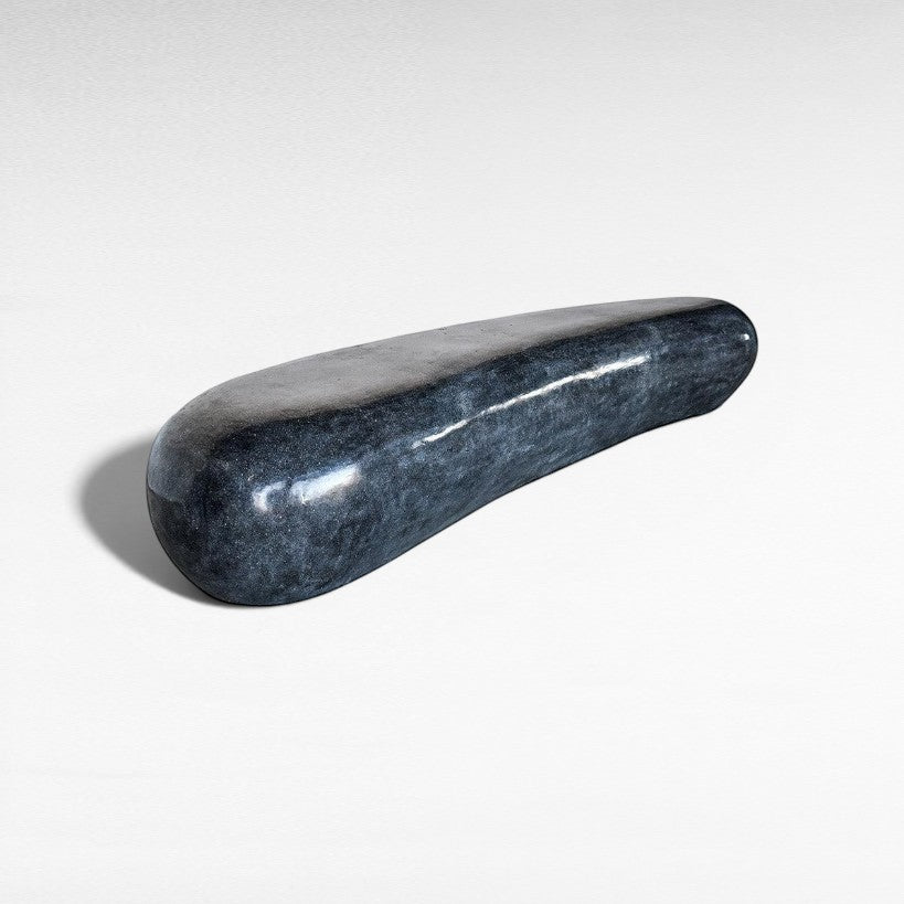 FIBER AND CEMENT DOWN TO EARTH BENCH BLACK - Chora Mykonos