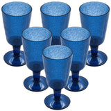 DEEP BLUE SYNTHETIC CRYSTAL WINE GLASS 8x8x16cm - Chora Mykonos