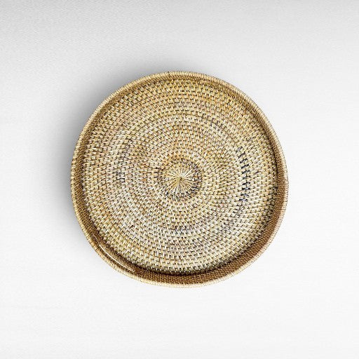 TRAY RATTAN SET OF 3 - Chora Mykonos