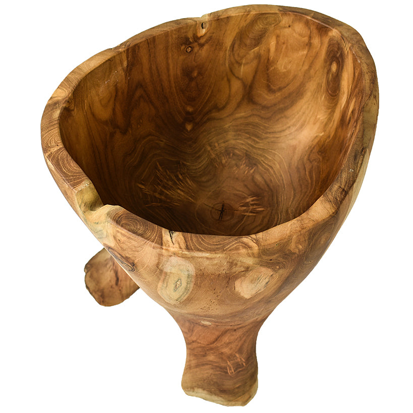TEAK WOOD BOWL 25X25X30