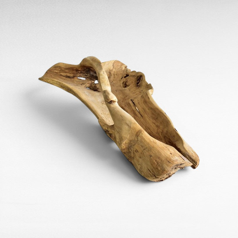 DECOR TRAY WOOD NATURAL 90x50x10cm - Chora Mykonos