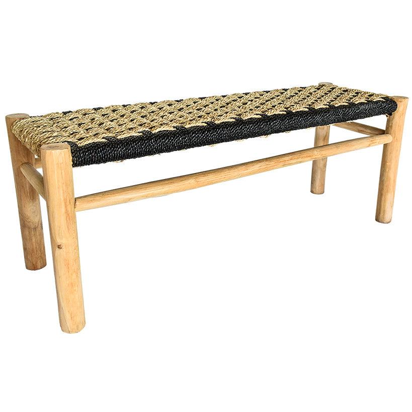 BENCH COLOR NATURAL-BLACK - Chora Barefoot Luxury Living