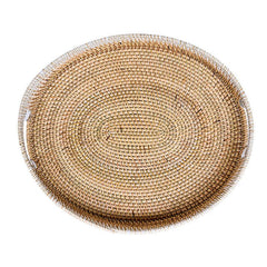 TRAY OVAL RATTAN SET OF 3 - Chora Mykonos