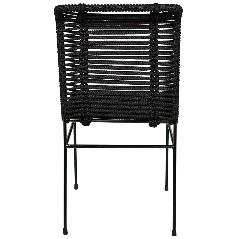 IRON FRAME DINING CHAIR COTTON ROPE W62 |D45 |H85 cm