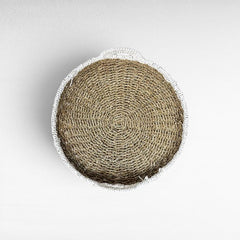 TRAY NATURAL AND WHITE SET OF 3 - Chora Mykonos