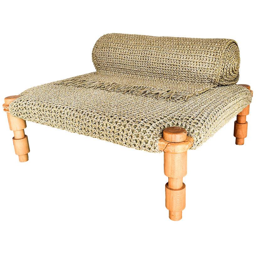 SOFA ROPE & WOOD NATURAL 120x105 x70 - Chora Mykonos