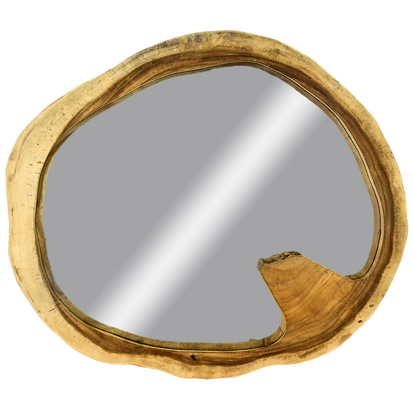 SOUAR WOOD ROUND MIRROR – Elegant Reflection for Every Room