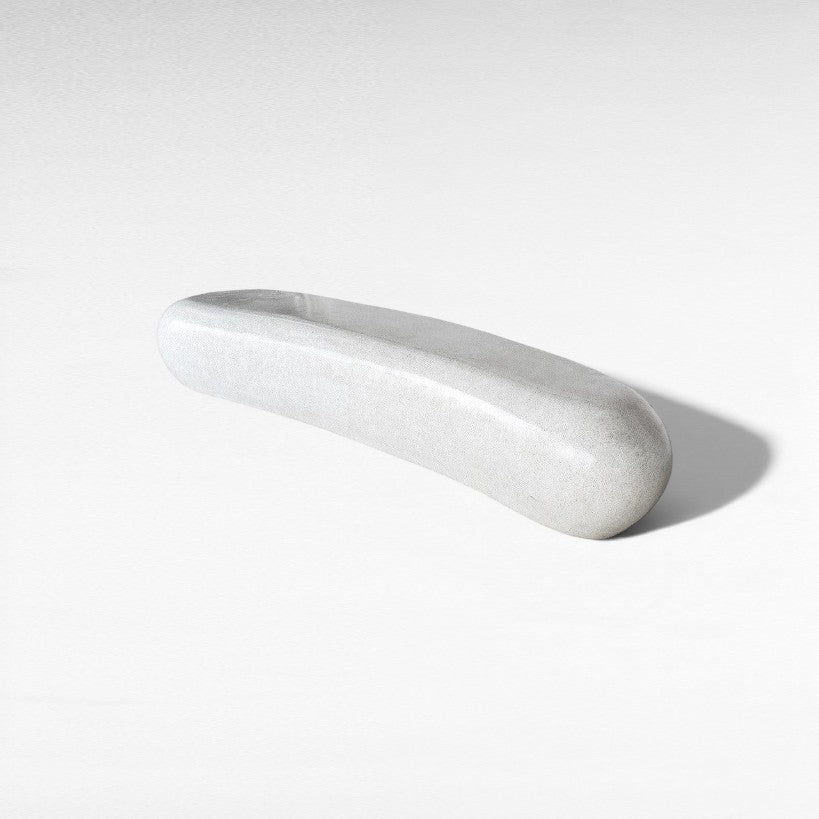 FIBER AND CEMENT DOWN TO EARTH BENCH DIRTY WHITE - Chora Mykonos