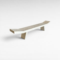 BLEACHED LECHEE BENCH - Chora Mykonos