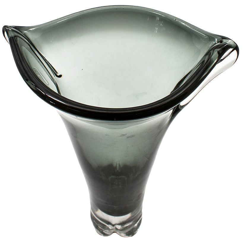 DARK GREY CRYSTAL MODERN VASE