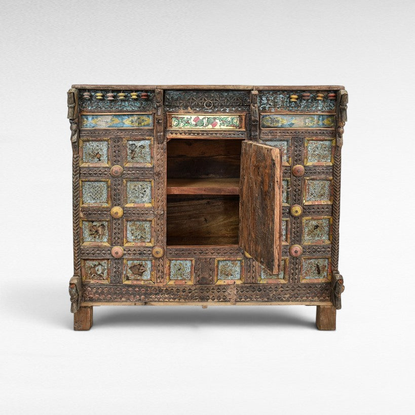 TEAK WOOD BUFFET W127 |D50 |H120 CM