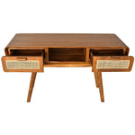 NATURAL DESK WITH VIENNESE RATTAN 120x40x73cm