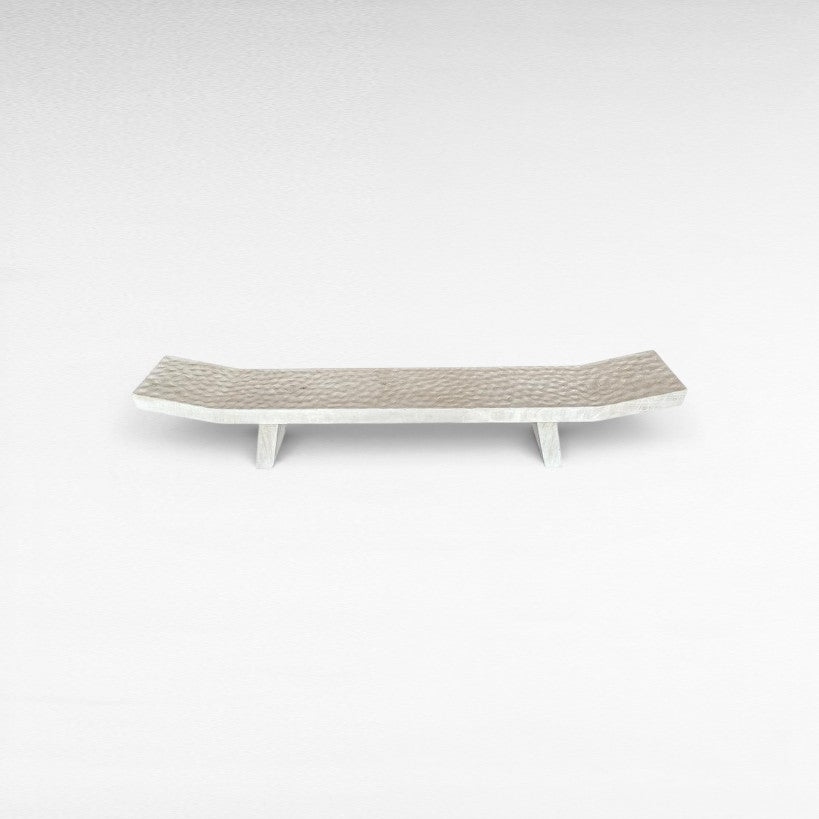 BLEACHED LECHEE BENCH - Chora Mykonos