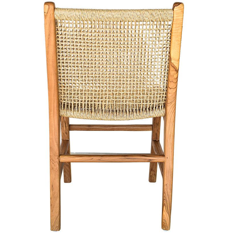 TEAK WOOD AND SYNTHETIC RATTAN CHAIR – Chora Barefoot Luxury Living