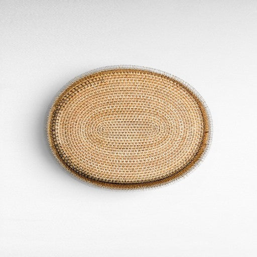 TRAY OVAL RATTAN SET OF 3 - Chora Mykonos