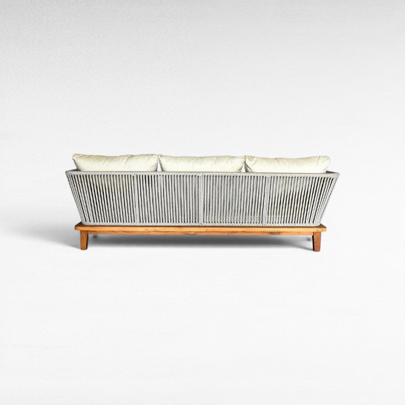 SOFA OVAL W/ ROPE BEIGE 210x100x68cm - Chora Mykonos