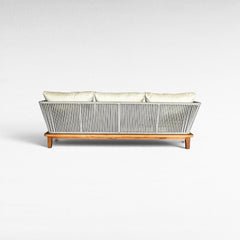 SOFA OVAL W/ ROPE BEIGE 210x100x68cm - Chora Mykonos