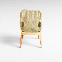 CHAIR TEAK WOOD WITH SYNTHETIC RATTAN - Chora Mykonos