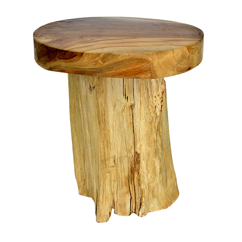 TEAK WOOD NATURAL SIDE TABLE W40 |D40 |H45 CM