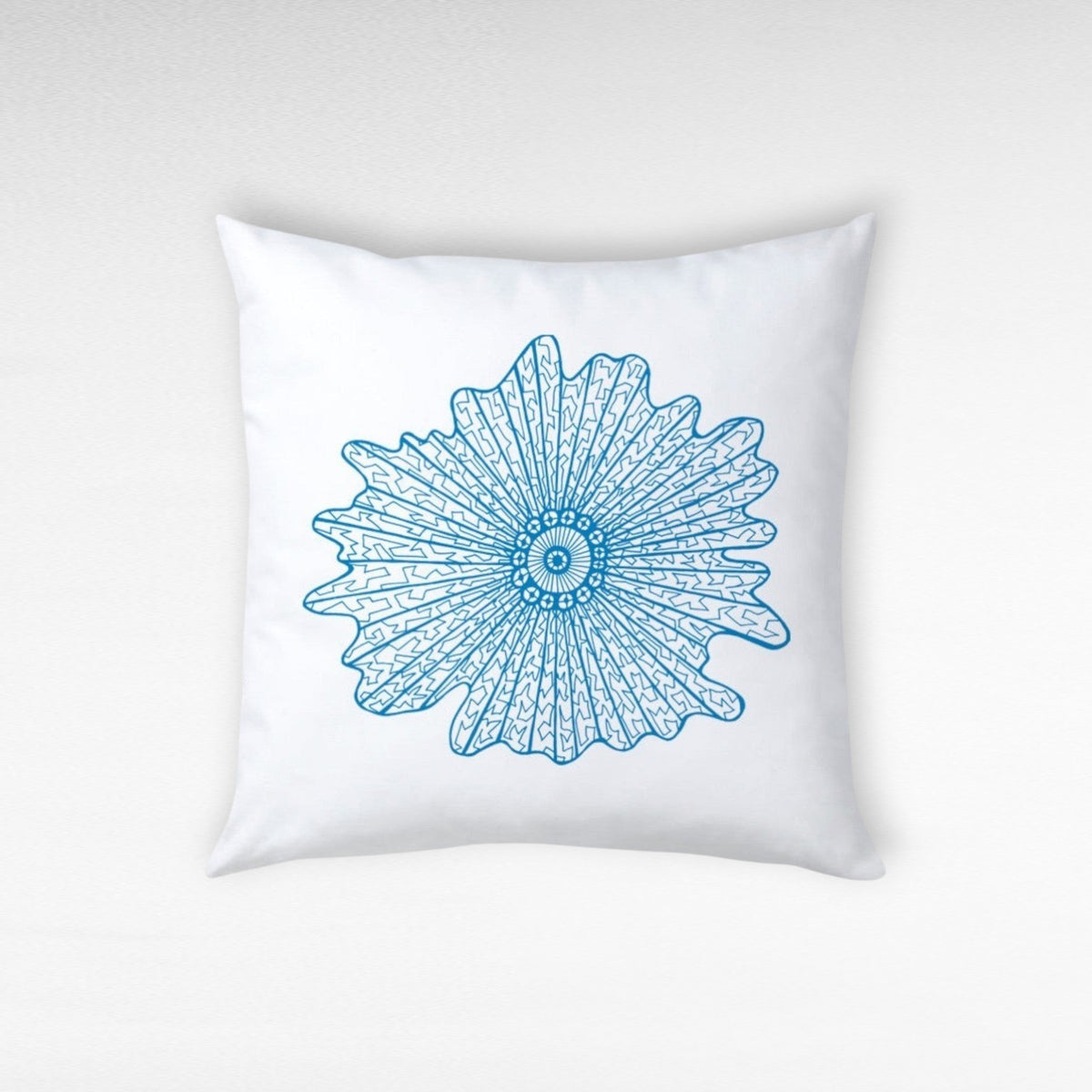PILLOW LEAF CORAL BLUE AZUR W60 |D60 CM