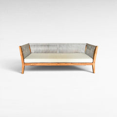 SOFA JERMAN LIGHT GREY ROPE 200x80x75cm - Chora Mykonos