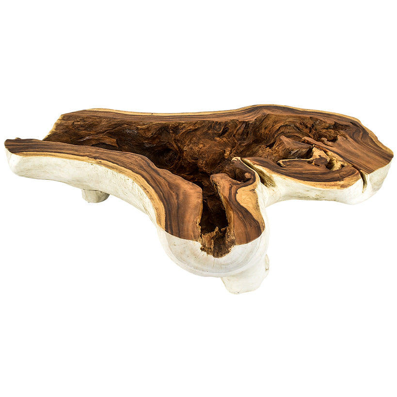 Suar Coffee Table – Elegant Glass Top Design