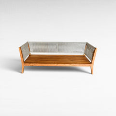 SOFA JERMAN LIGHT GREY ROPE 200x80x75cm - Chora Mykonos