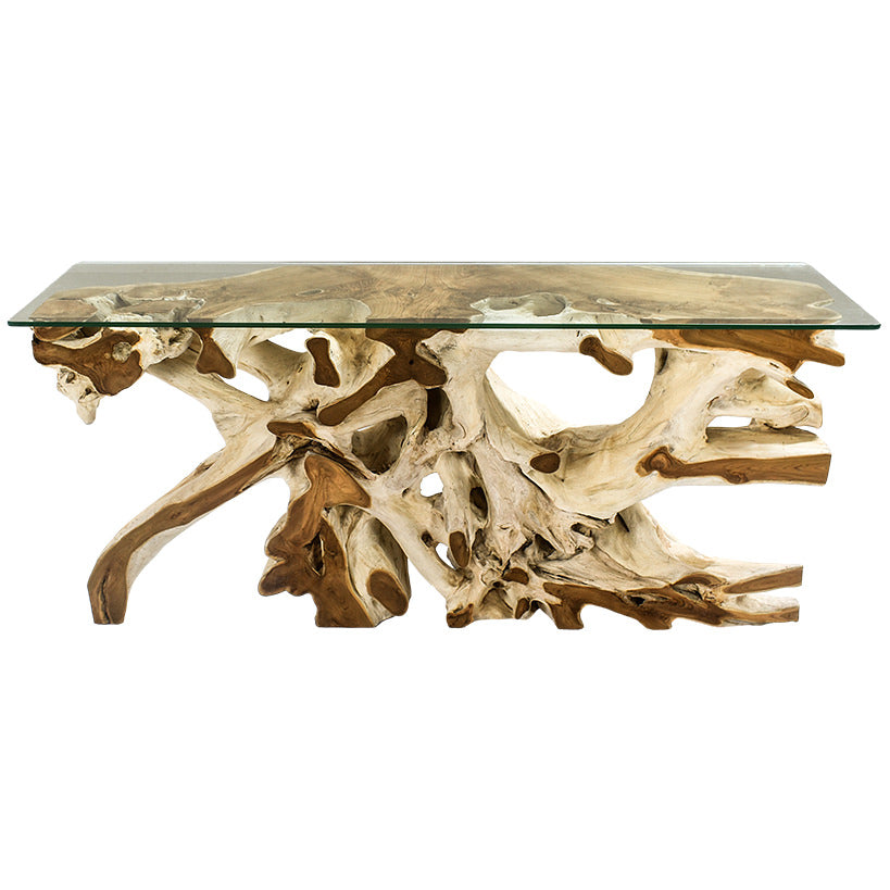 CONSOLE TABLE WITH GLASS