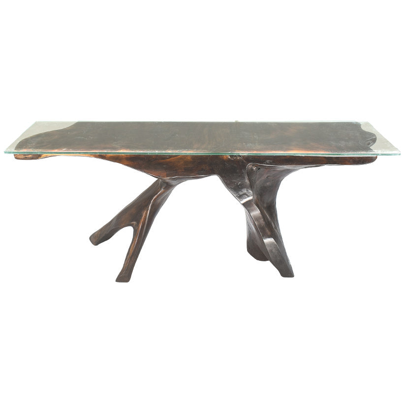 CONSOLE TABLE WITH GLASS