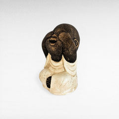BLIND-DEAF-MUTE SET OF 3 SHAOLINS WHITE H.20 CM - Chora Mykonos